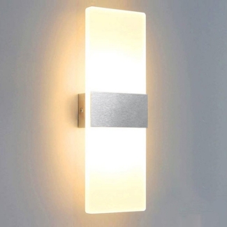 Clanmacy Wandleuchte 12W LED Wandlampe Wandleuchte Flurlampe Badleuchte Strahler