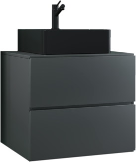 VCM Badmöbel Waschtisch Lendas 919534 Anthrazit H. 52 x B. 60 x T. 52 cm