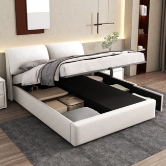 STILVORA Polsterbett 140×200 Bettgestell mit Bettkasten,Jugendbett Doppelbett mit Schublade (140*200cm), mit 3 Schubladen,Bettkasten zur Aufbewahrung