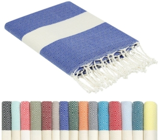 furora HOLIDAY Strandtuch groß 100x200 cm Strand Tuch, aus Baumwolle, Hamamtuch Badetuch, leicht, lang, dünn & kompakt