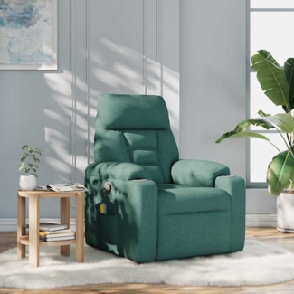 vidaXL Massagesessel Dunkelgrün Stoff 4015558
