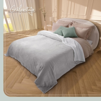 Wohndecke in Lammfell-Optik Kuscheldecke weich & flauschig - Sherpa Fleecedecke, Gräfenstayn, Warme Wolldecke & Sofaüberwurf Tagesdecke für Couch & Sofa