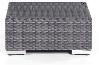 Sonnenpartner Lounge-Hocker Residence Aluminium mit Polyrattan graphit-schwarz inklusive Kissen Sitz