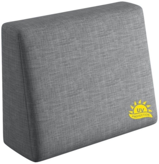 sunnypillow Palettenkissen mit abnehmbarem Bezug UV - beständig Outdoor/Indoor Kaltschaum Palettenauflage Palettenpolster Palettensofa Seitenkissen 60 x 40 x 20/10cm Grau
