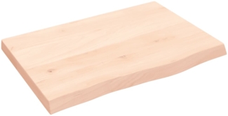 vidaXL Waschtischplatte 60x40x(2-4) cm Massivholz Unbehandelt 3156009