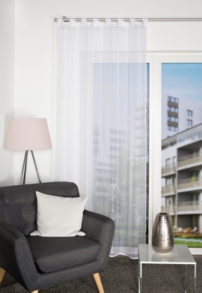 Home Basics Vorhang Schlaufenschal 49041 NESSI Transparentvoile, 245x135 cm, (1 St), Polyester