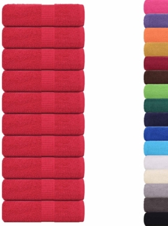 vidaXL Waschhandtücher 10 Stück FROGN Rot 30x30 cm 100% Baumwolle 136922
