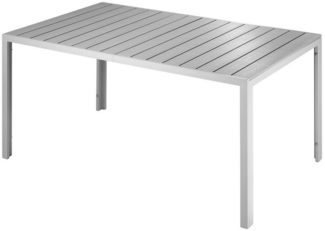 tectake Gartentisch Bianca (1-St, 1 tlg), Rostfreies, stabiles Gestell aus Aluminium