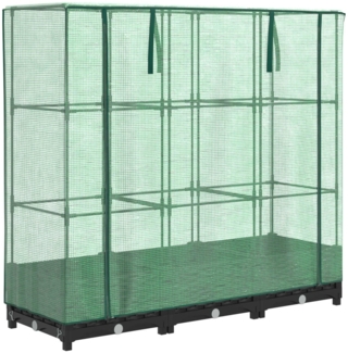 vidaXL Hochbeet mit Gewächshausabdeckung Rattanoptik 120x40x123 cm 4015811