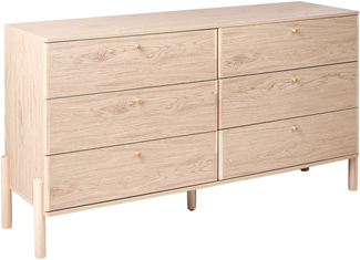 Kommode mit 6 Schubladen COLLINS Hellbraun