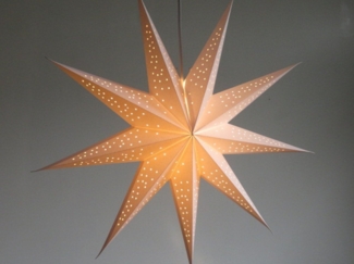 autolock LED Nachtlicht 2 Stück 3D Stern mit LED Leuchte,Papierstern Weihnachtsstern, Leucht zum Aufhängen, Weihnachtsstern Leuchtsterne - Weiß