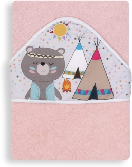Interbaby 01131-02 Baby Kapuzenbadetuch INDIO rosa, Rosa