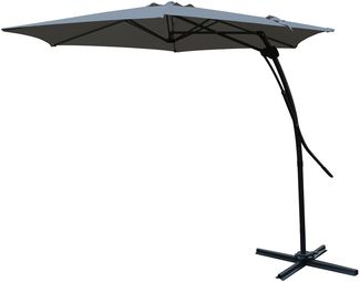 Easy Push-Up Sonnenschirm Gartenschirm Ampelschirm Anthrazit Ø3,50m