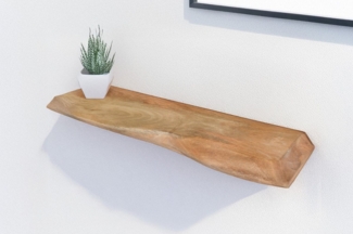 SAM® Wandregal Nomi, massives Mangoholz, Baumkante, verschiedene Größen