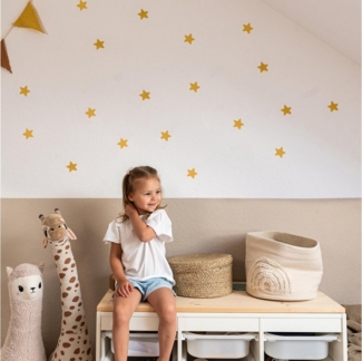 lilimaus Wandsticker Herzen / Punkte für Kinderzimmer - Wandtattoo selbstklebend (36 St), Stilvolle Wandtattoos für Baby- und Kinderzimmer, einfach ablösbar