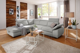 Home affaire Ecksofa Mauritius L-Form, mit Ottomane, mit Kopfteil- und Armlehnverstellung