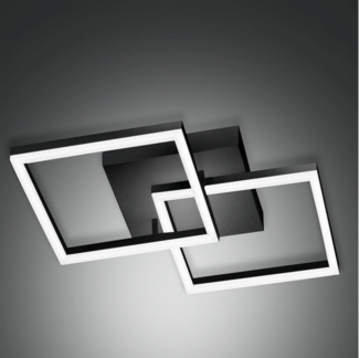 Fabas Luce 3394-22-101 LED Wand- und Deckenleuchte Bard 45x45cm 3000K schwarz