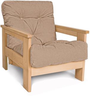 Marior HOME 'MEXICO' Sessel, Buchenholz, Natürlich, Beige