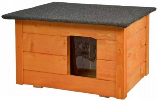 QLS Tierhaus Katzenhaus 53x39cm, Hundehaus Holz Isoliert Winterfest Montiert Outdoor Draußen