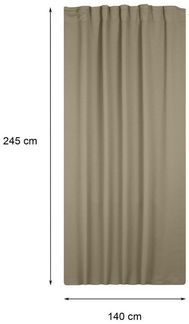Haus und Deko Verdunkelungsvorhang Verdunklungsgardine Blackout Kräuselband Vorhang blickdicht 135 x 245 (1 St), Kräuselband, abdunkelnd, Polyester