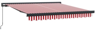 vidaXL Manuelles, einziehbares Markise in Rot-Weißen Streifen, 300 x 250 cm 3329993