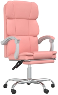 vidaXL Bürostuhl mit Liegefunktion Rosa Kunstleder [349633]