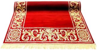 Belle Arti Teppich Luxus Teppich Wohnzimmer Barock schwarz gold beige oder rot kurzflor, Rechteckig, flauschig