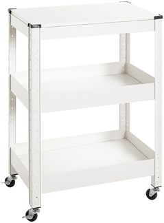 Servierwagen >55318< in weiß, Metall - 50x75x32cm (BxHxT)