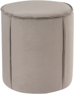Pouf Samtstoff taupe ⌀ 40 cm SEDONA