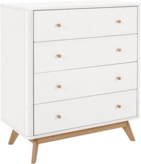 loft24 Sideboard Avena, runde Knopfgriffe, 4 Schubladen