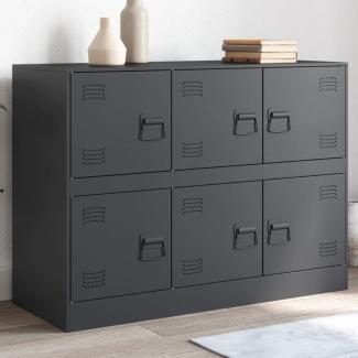 vidaXL Kommode Anthrazit 99 x 39 x 73 cm Stahl