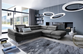 Kaiser Möbel Ecksofa mit schlaffunktion und bettkasten FABIO stoff Esperta