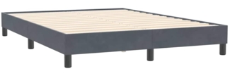 vidaXL Bettgestell ohne Matratze Dunkelgrau 160x210 cm Samt 4101362