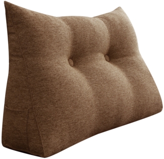 VERCART Keilkissen, Braun, Leinenmischung, 50 x 20 x 60 cm