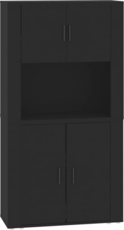 vidaXL Highboard Schwarz Holzwerkstoff 3185352