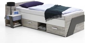 3-tlg. Jugendzimmer-Set 'Nona' sandeiche/weiß