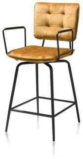 2er Set MANOU Barhocker gelb