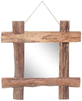 vidaXL Holzspiegel Natur 50x50 cm Altholz Massiv