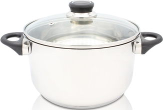 Krüger Fleischtopf "Denver" 16 cm Edelstahl mit Glasdeckel