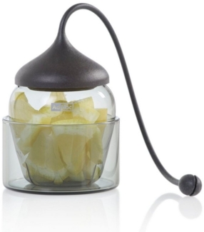 AdHoc Teesieb Glas-Teefilter Fusion, Glas, Silikon, (1-St), perfekt für großblättrige Teesorten oder Gewürze