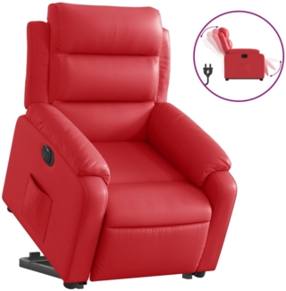 vidaXL Relaxsessel mit Aufstehhilfe Elektrisch Rot Kunstleder 3205061