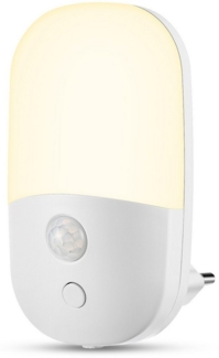 WILGOON Nachtlicht 1/2 Stück LED Nachtlicht Steckdose Bewegungsmelder Treppen-Leuchte, Bewegungsmelder, LED fest integriert, WarmWeiß, Helligkeit Einstellbar Orientierungslicht,Steckdosenlicht