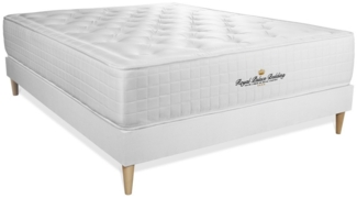 Matratze Buckingham 160x200 cm + Bettgestell mit Lattenrost, H2, Memory-Schaum, Höhe: 30, Weiß