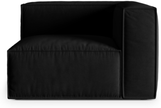 Micadoni Eckmodul Nuria 1-Sitzer Samt Schwarz