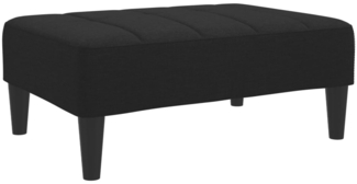 vidaXL Fußhocker Schwarz 77x55x31 cm Stoff 4007382