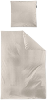 Irisette Tencel-Satin Bettwäsche Set Lotus 8521 natur 155 x 220 cm + 1 Kissenbezug 80x80 cm