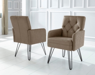 exxpo - sofa fashion Sessel Doppio, Loungesessel mit Designuntergestell, bequem und elegant, aufwendige Rückenverarbeitung, Breite 61 cm