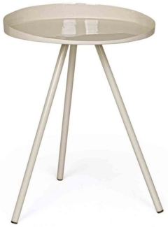 Bizzotto Beistelltisch Anchita aus Metall, Creme Ø 41 cm