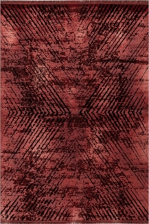 Kurzflor Teppich Emilia Läufer - 80x150 cm - Rot