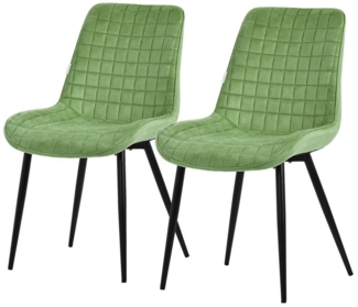 ML-DESIGN Stuhl Esszimmerstühle mit Rückenlehne moderne Design Lounge Küchenstühle (2 St), Polsterstuhl Esstischstühle 2er Set Küchenstuhl Samt